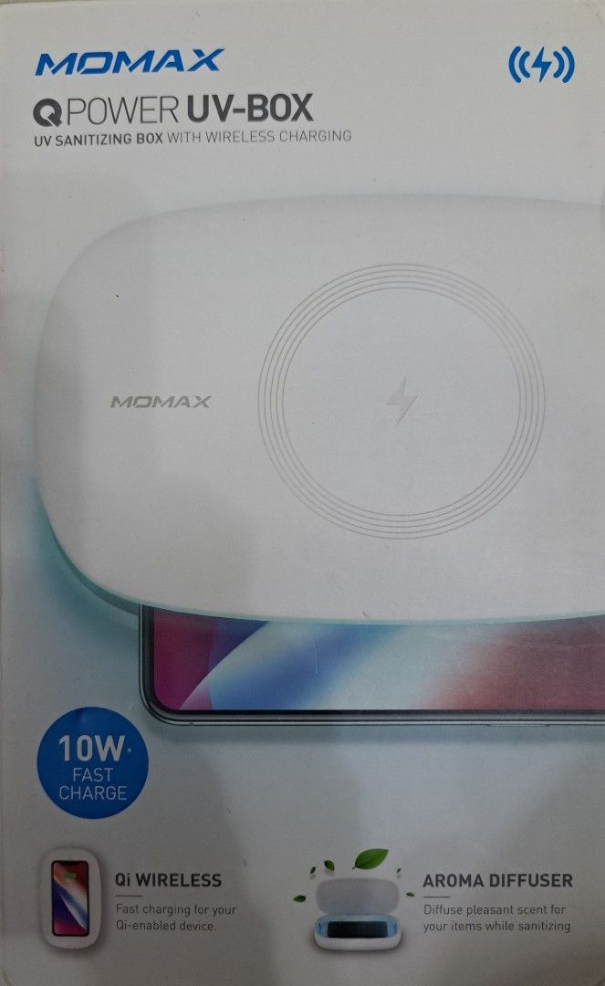 MOMAX UV-Box 無線充電紫外光消毒盒QU1, 手提電話, 電話及其他
