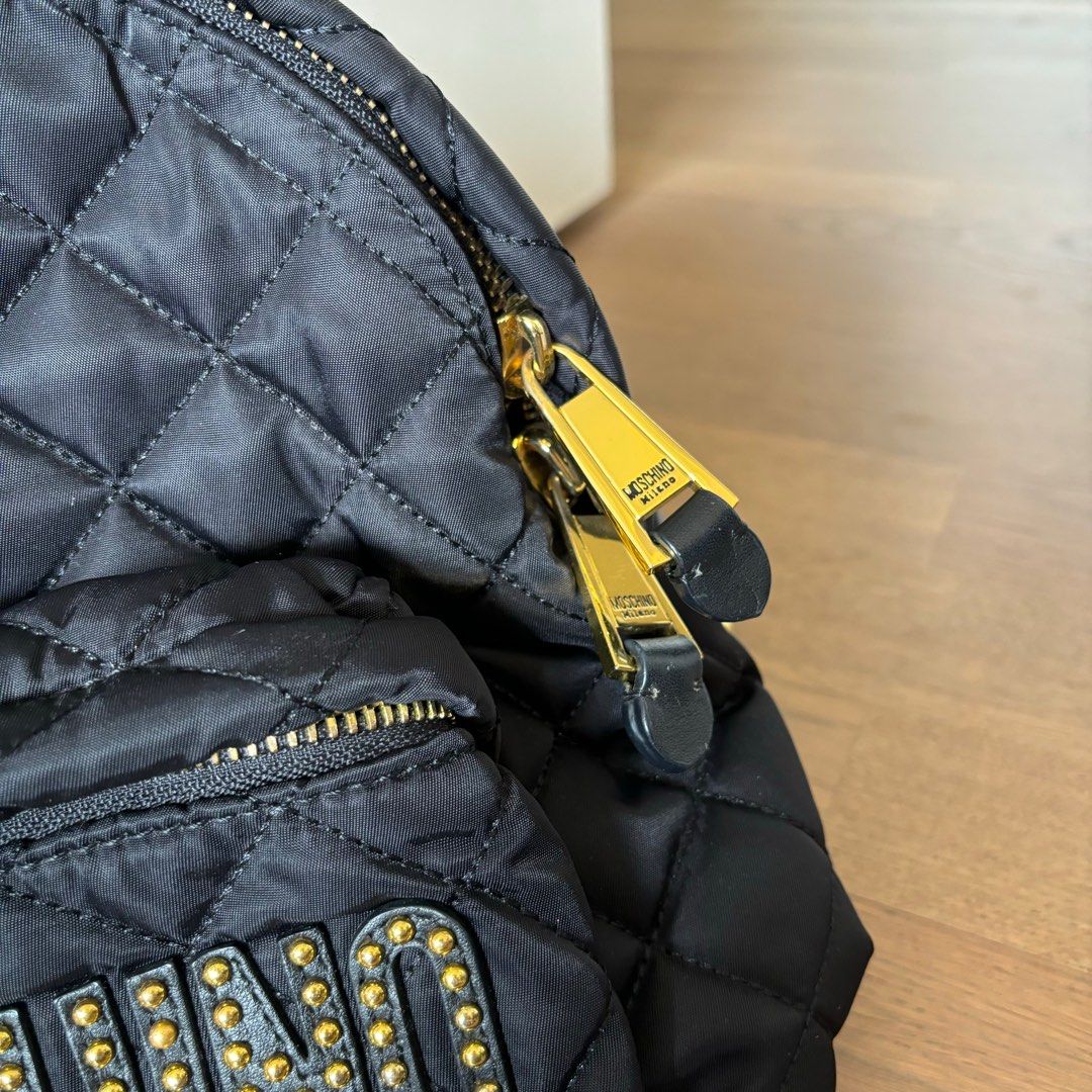 Moschino quilted nylon backpack best sale