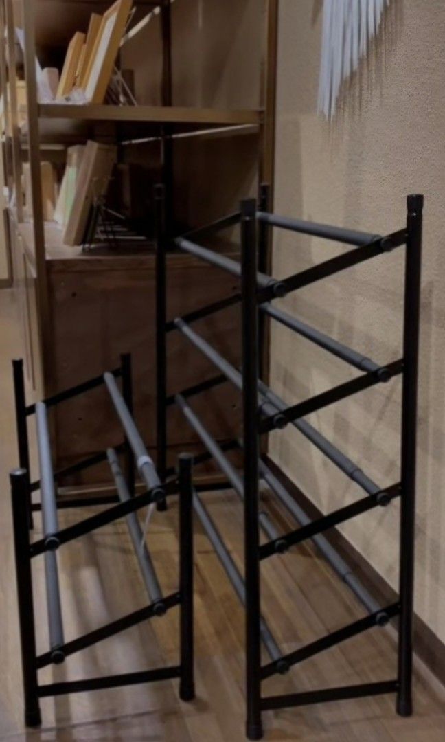 Muji Extendable Shoe Rack - 2 tiers, Furniture & Home Living, Outdoor ...