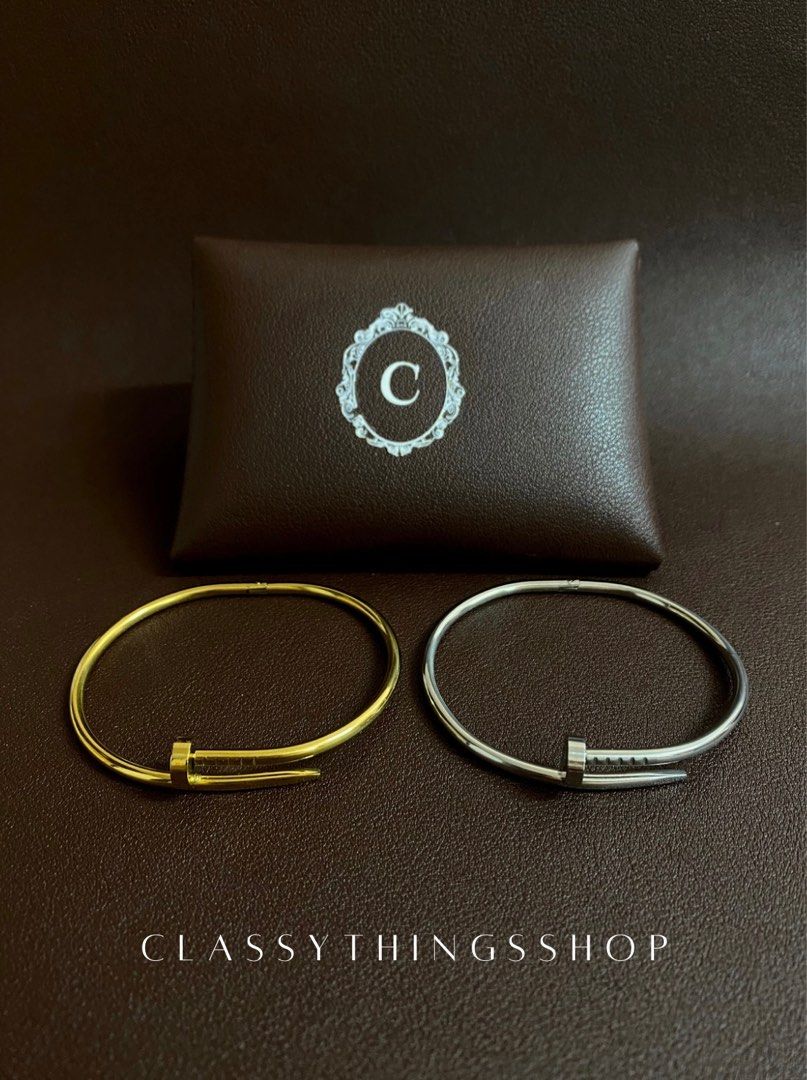 Nail Bracelet (Category: Bracelets) located in Quezon City. Submitted by classythingsshop (Listing ID 1315317928, Image 2). Description: Nail Bracelet. Actual photo of the item. Material: Stainless steel. All our items are high quality, nontarnish and hypoallergenic. Feel free to inquire anytime through our chat or use the number below as intended. Thank you!.