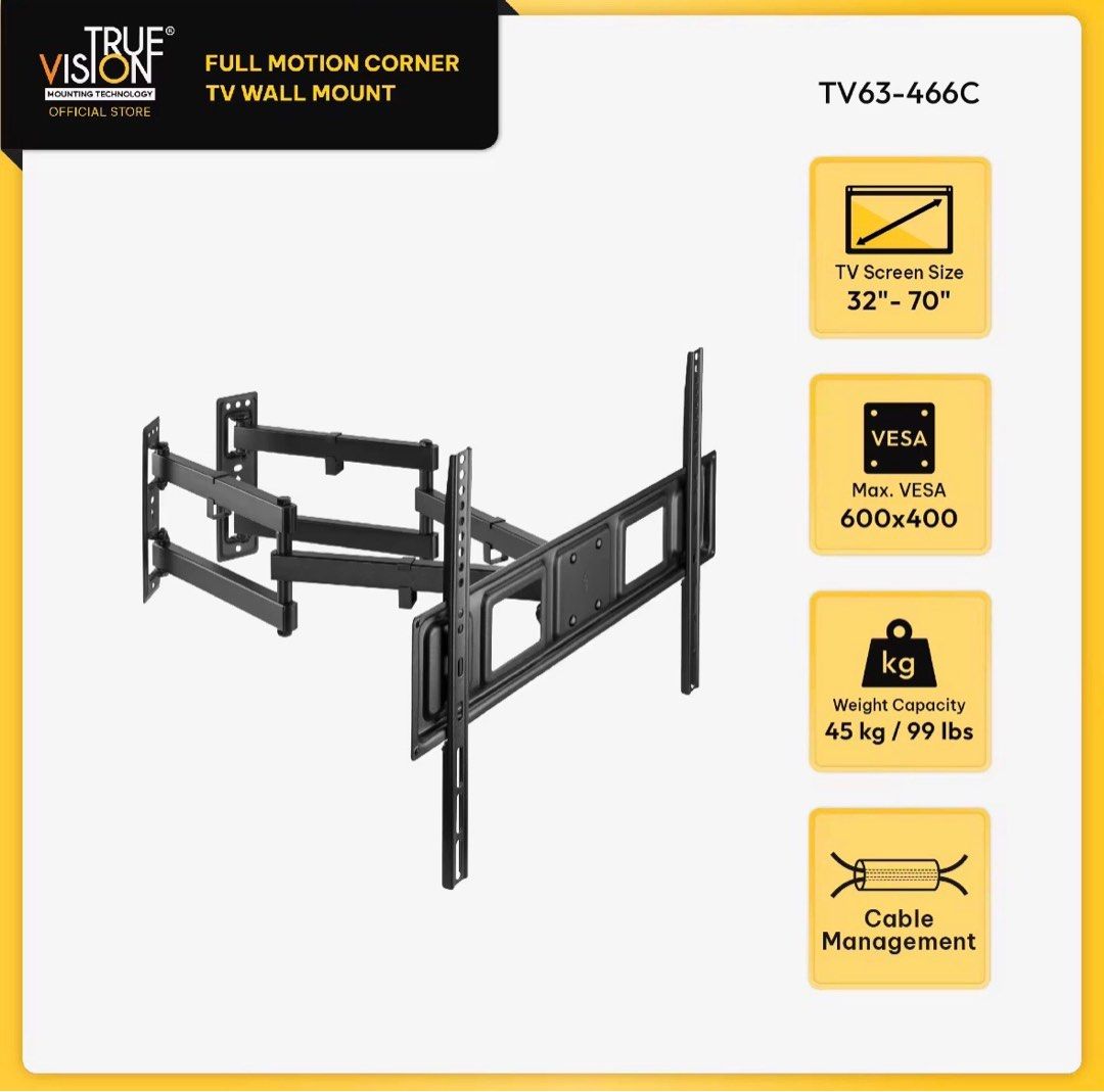 NEW TV Wall Mount (32-70" TV screen size) (Category: TV Parts & Accessories) located in San Juan City. Submitted by quickdolphin.0fab36 (Listing ID 1315469675, Image 2). Description: .