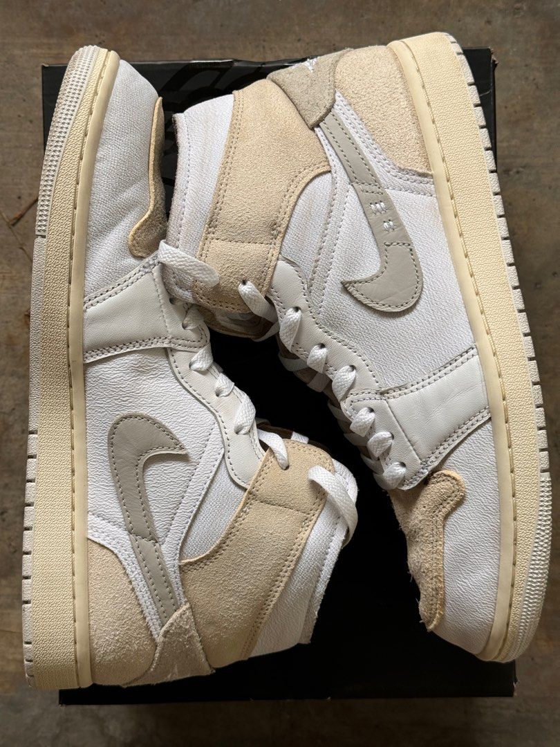 Nike Jordan 1 Mid SE Craft 10.5 (Category: Sneakers) located in Makati City. Submitted by arsenalph (Listing ID 1315362393, Image 2). Description: 10.5 Men’s White/LT Orewood brn - tech grey blanc/orewood brn - clr.