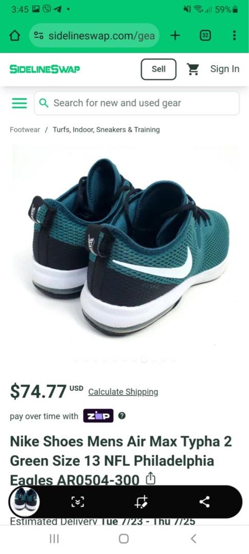 Nike Shoes Mens Air Max Typha 2 Green Size 13 NFL Philadelphia Eagles AR0504 300 Men s Fashion Footwear Sneakers on Carousell