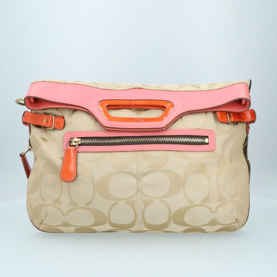 COACH Signature Canvas One Shoulder 2way NO REFUND/READ 