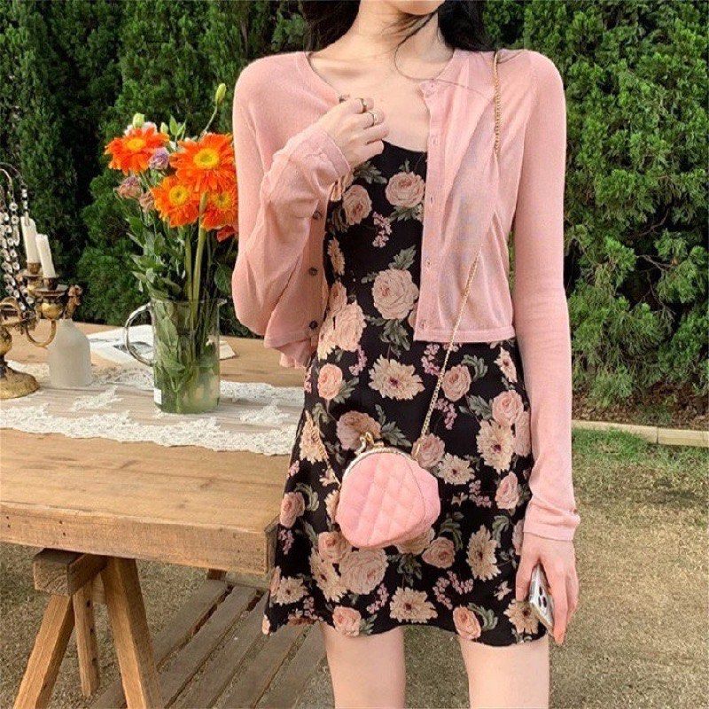 Dress dan cardigan sales