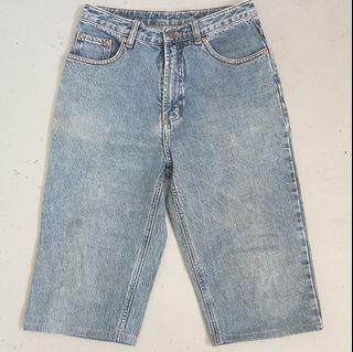 Blank denim biker shorts clearance