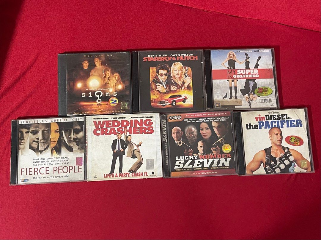 ORIGINAL VCDS (Category: CDs & DVDs) located in Makati City. Submitted by kevinnnickos (Listing ID 1315428432, Image 2). Description: FOR SALE ALL ORIGINAL VCDS: 1. ROB SCHNEIDER MOVIES ****SET 200.00 2.MIXED TITLES SET 1 ******* SET 150.00 3. MIXED TITLES SET 2 ******* SET 150.00 4. TAGALOG MOVIES **** SET 100.00 5.SUPERMAN MOVIES ** SET 150.00 6. MIXED TITLES SET 3 ****** SET 150.00 7. BOURNE IDENTITY, SUPREMACY & ULTIMATUM *** SET 150.00 8. SI