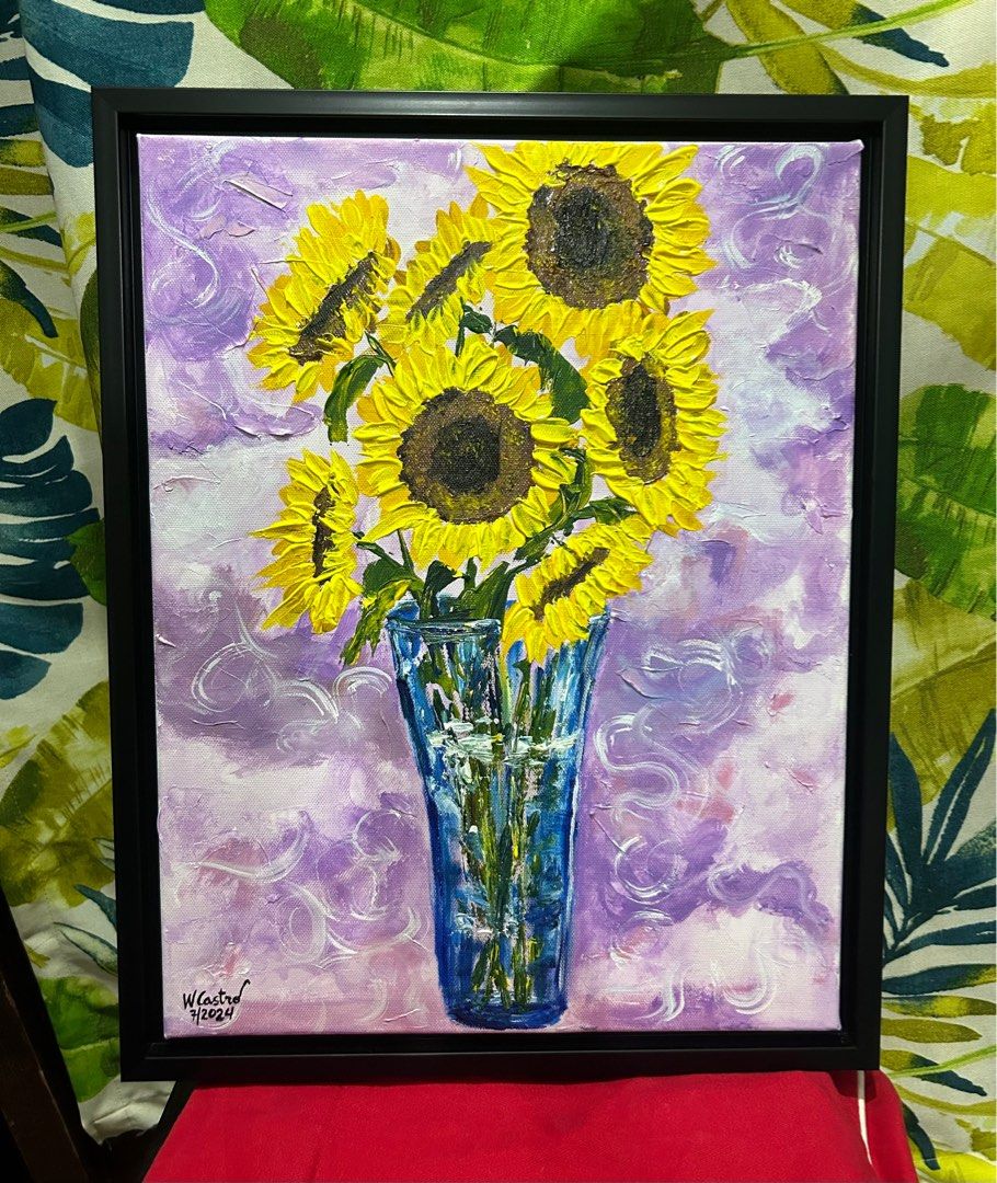 Painting for sale (Category: Art & Prints) located in Makati City. Submitted by cassyrose (Listing ID 1315421428, Image 1). Description: "Radiance" Mixed Media on Canvas 14" x 18" 2024 Price: 3,200 frame included.
