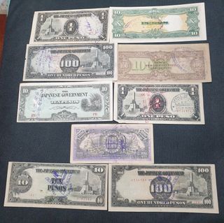 One peso Dr Jose Rizal Philippines old paper bills and one peso Andes ...