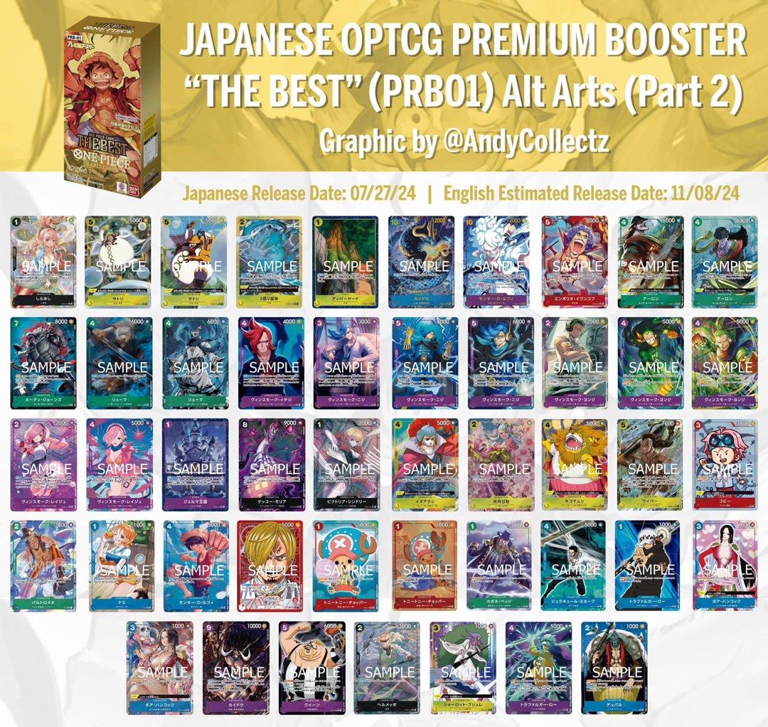 One Piece CCG Booster Pack  The Best Set (English, Brand New & Sealed)