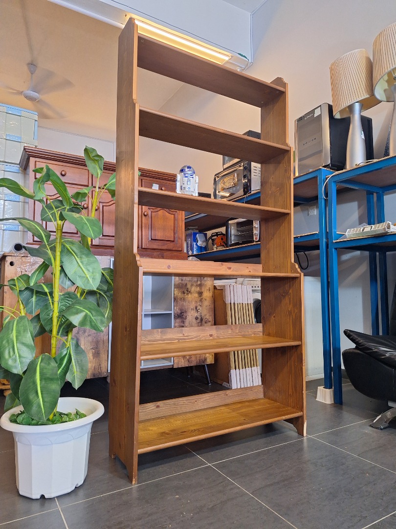 (Rare, Discontinued) IKEA LEKSVIK bookcase, stained pine, 92.5 cm x 32 ...