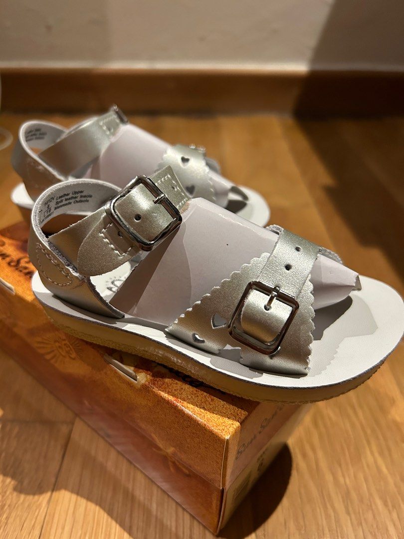 Silver saltwater sandals hot sale