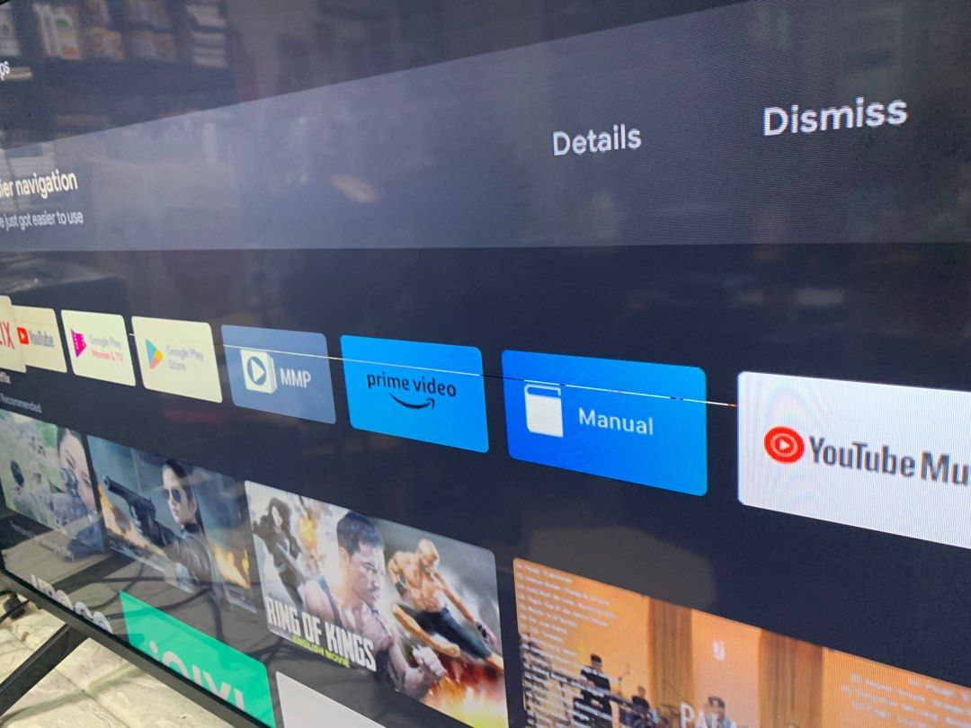 Sharp Android Smart 42” Led Backlight Tv ( with one horizontal line , very small) (Category: TV) located in Pasay City. Submitted by ayinong168 (Listing ID 1315343213, Image 3). Description: Item is in good condition 220volts 42” smart android led tv with issue pls see attached pics for refernce with free remote .
