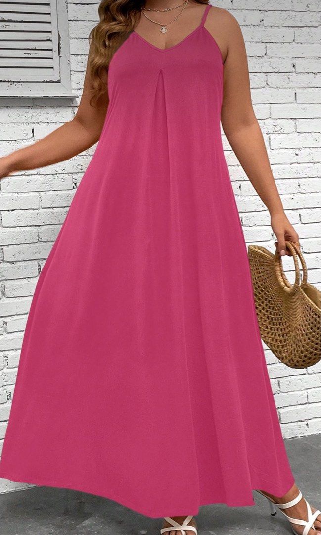 Shein maxi dress with 2 sides pockets, Women's Fashion, Dresses & Sets,  Dresses on Carousell