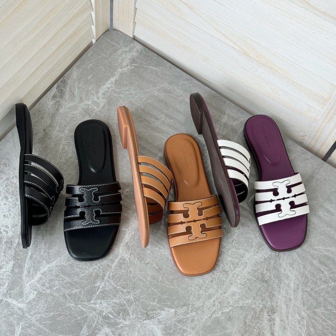 Tb leather swallow slippers flip flops 35 40
