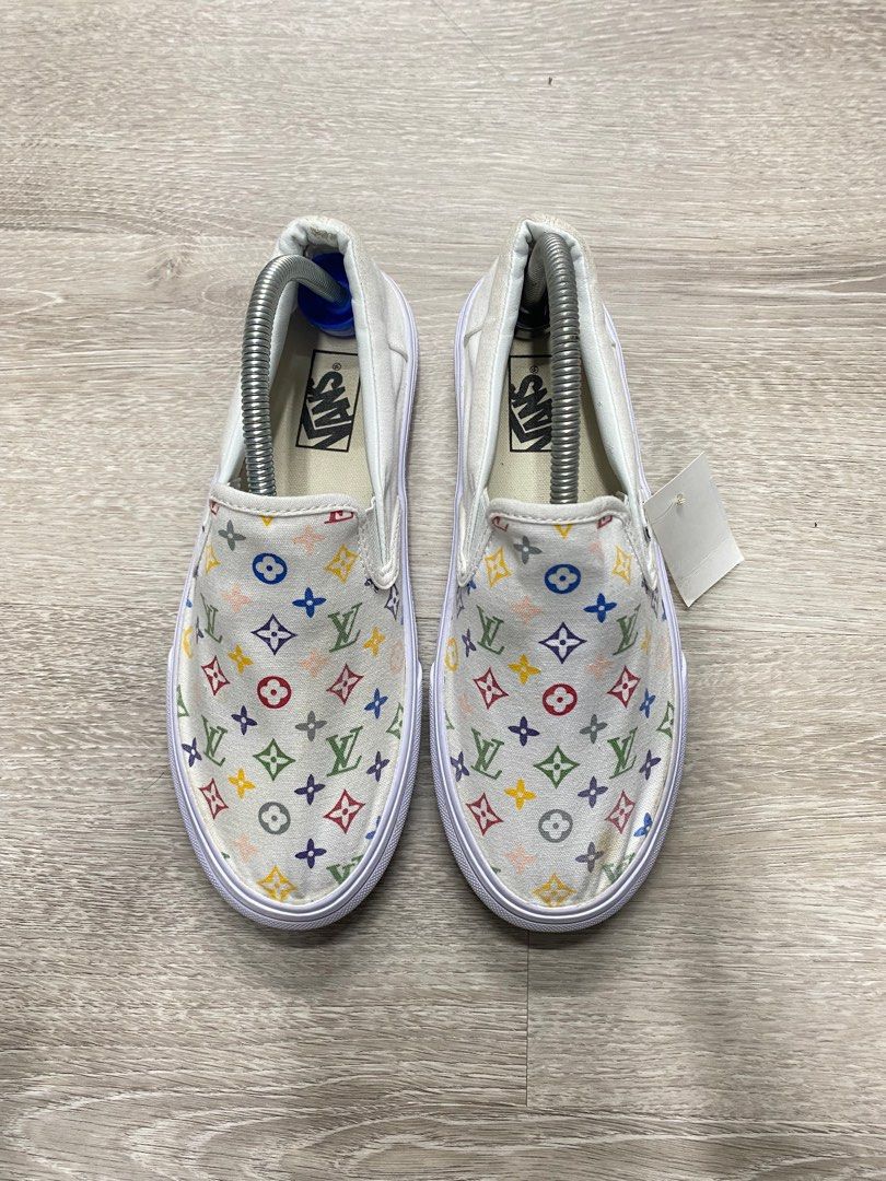White lv vans cheap