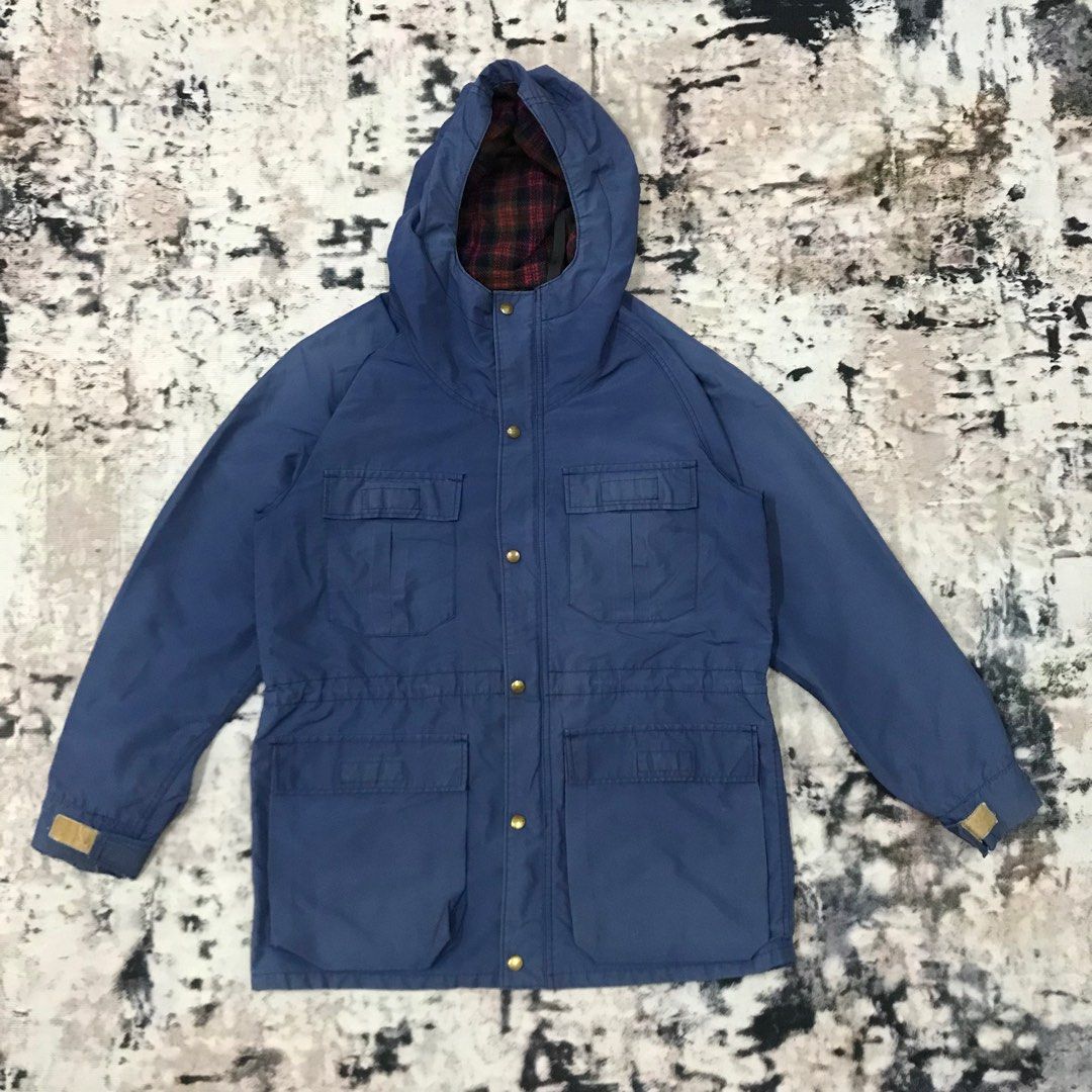VINTAGE WRANGLER WOOL LINED PARKA MULTIPOCKET HUKTER JACKET HOODIE Men s Fashion Coats Jackets and Outerwear on Carousell