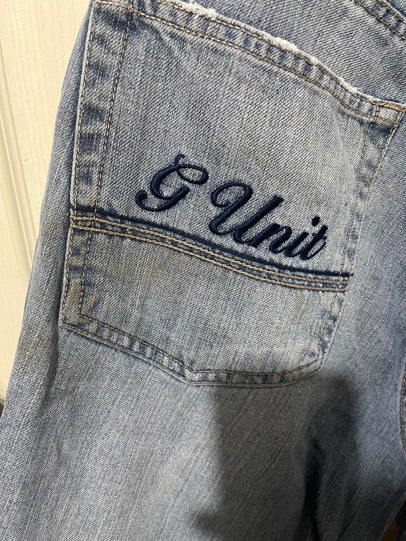 Vintage Y2K G-Unit Jeans (Category: Jeans) located in Angeles City. Submitted by francokills (Listing ID 1315372307, Image 3). Description: Vintage Y2K G-Unit Jeans Size: Waist 32”-33” / length 36” Issue: some stains (removable), selling as is..