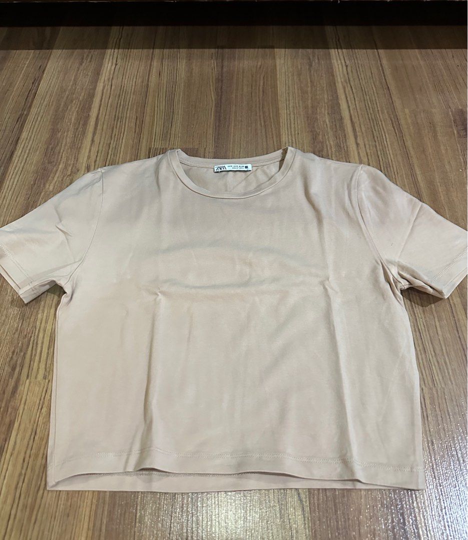 Kraz Nude Gold Crop Top