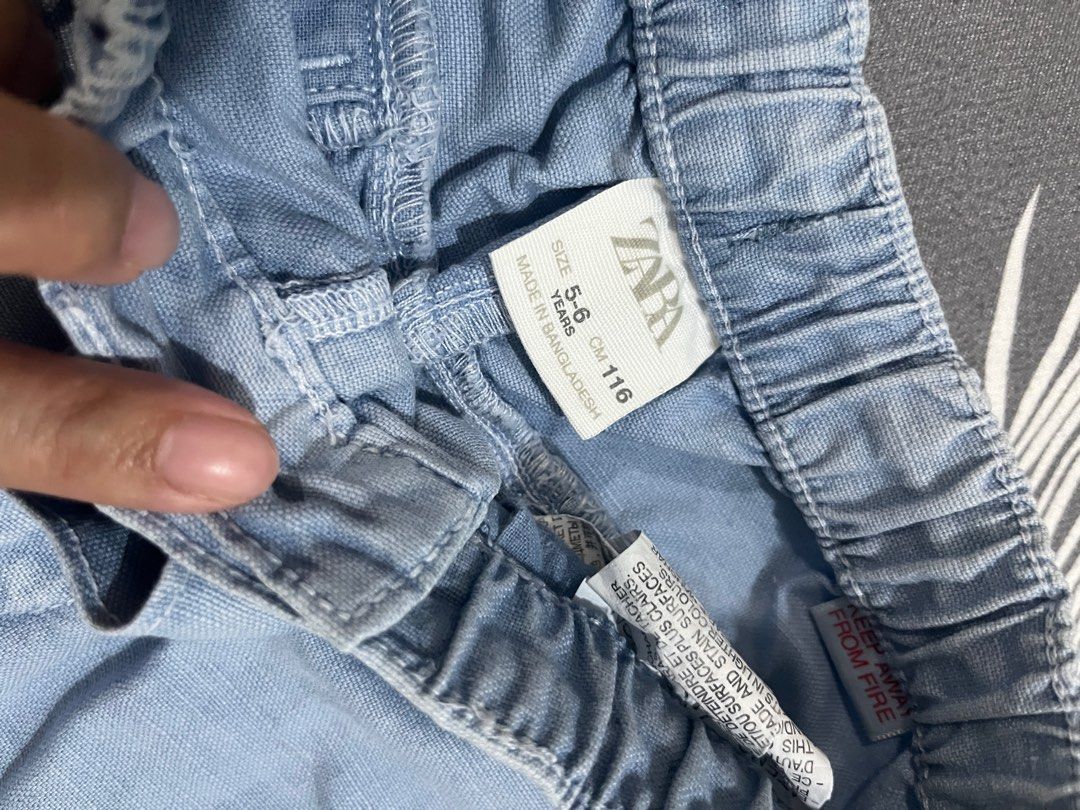 Zara Kids Shorts (Category: Babies & Kids Fashion) located in Pasay City. Submitted by helpmetodeclutter (Listing ID 1315404322, Image 3). Description: - Can pass as new - Bought in Zara App for 995php (see proof posted) - Size runs small thats why measurement is also included on the post - Has a small stain (2nd picture) at the back but not noticeable at all when the kid is already wearing it.