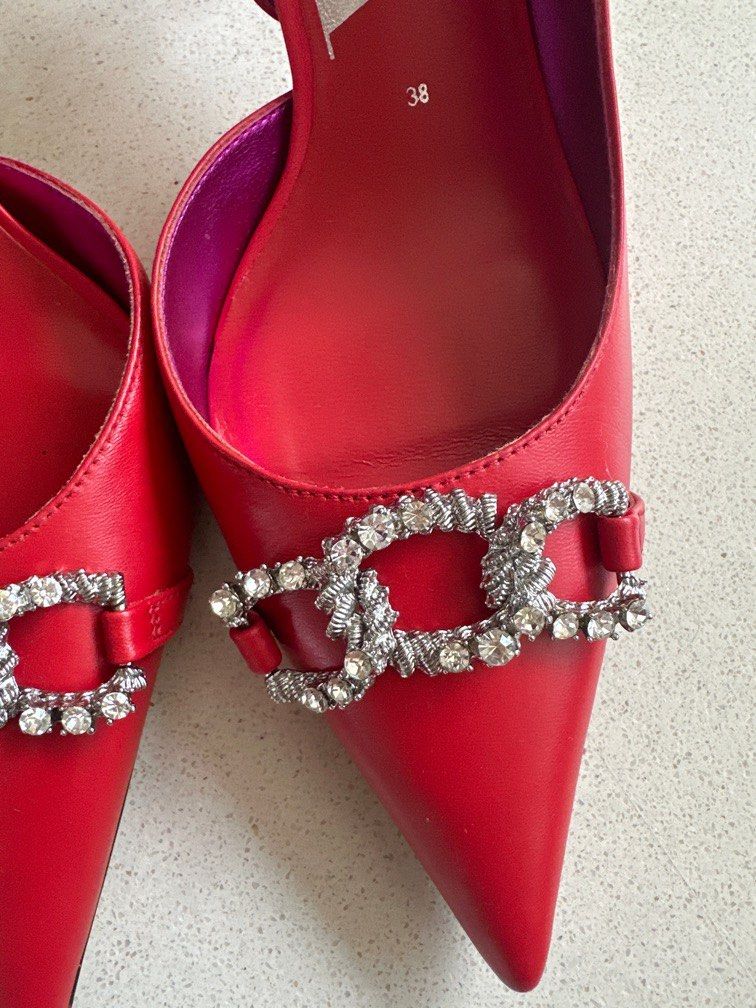 Zara red heels cheap