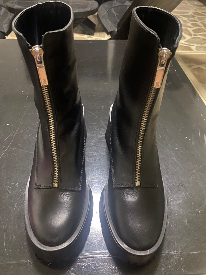 Zara zip up boots shop
