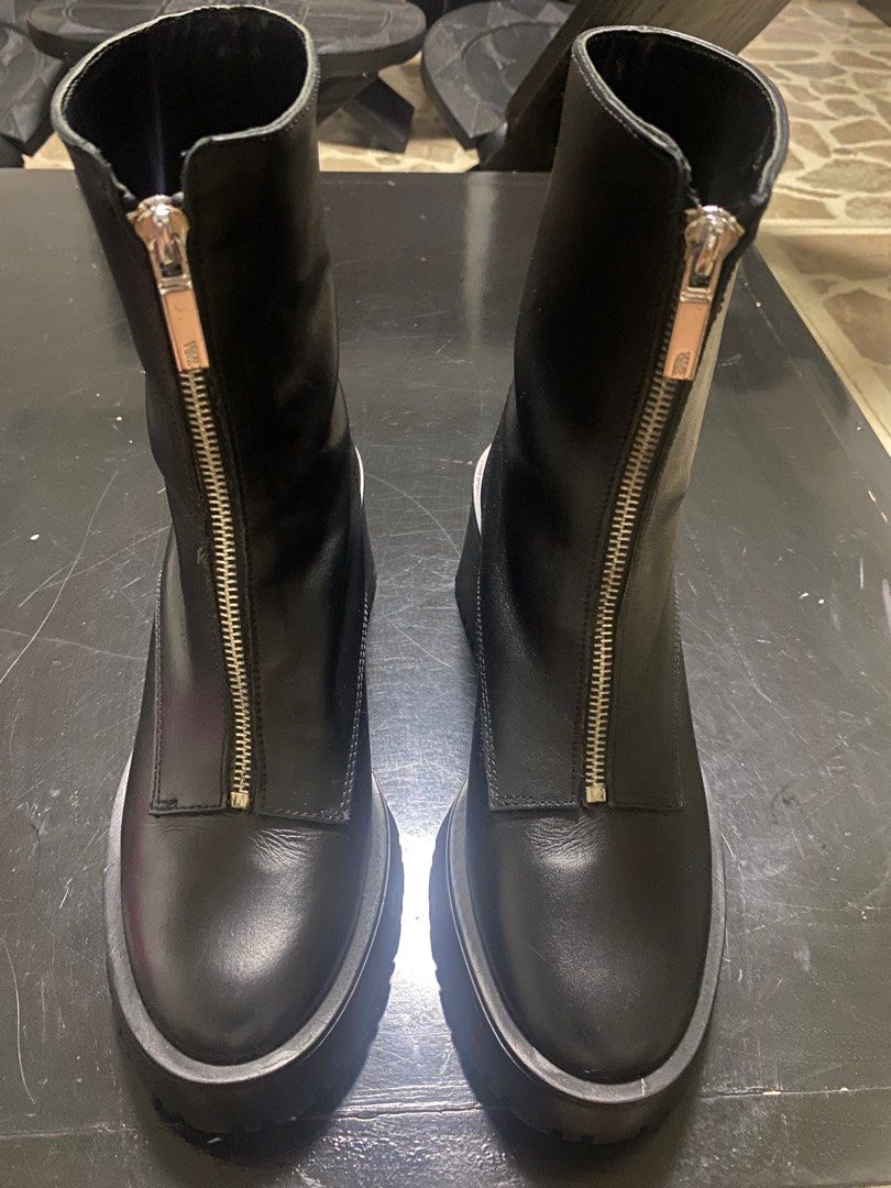 Front zip boots zara top
