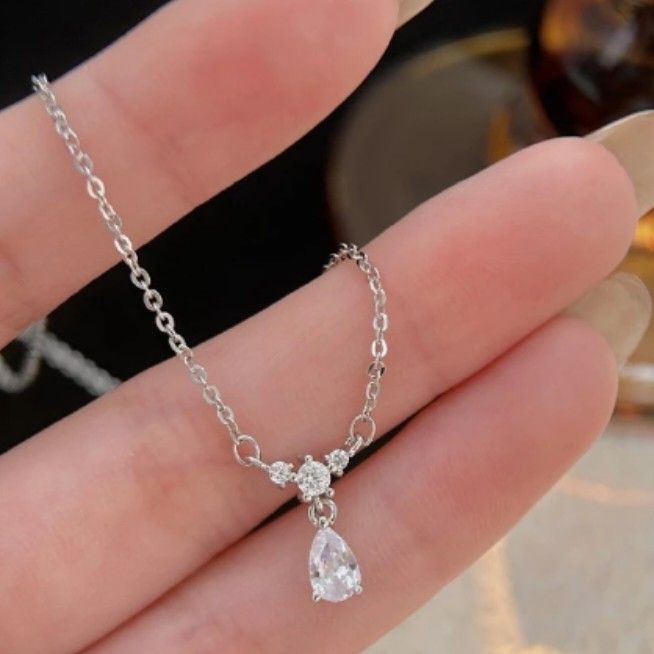 S925 diamond necklace top