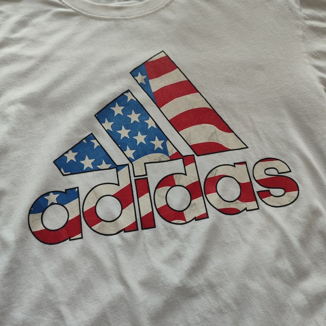 Adidas american flag t shirt best sale