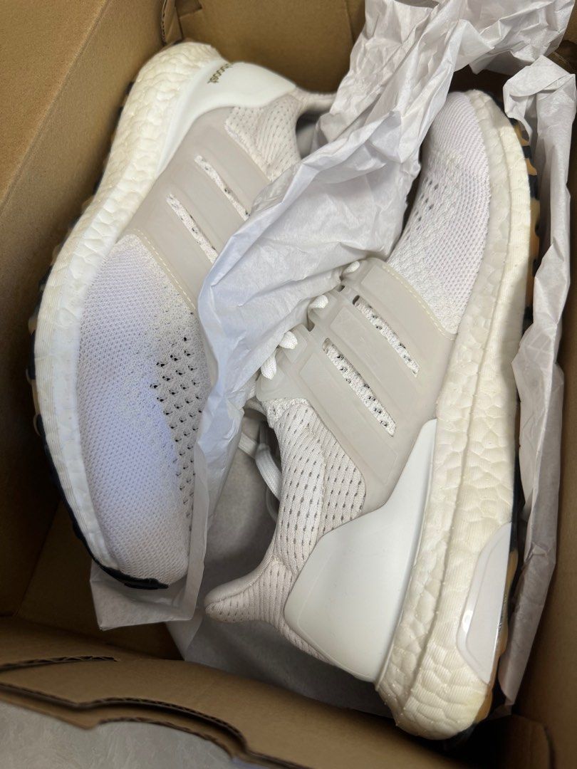 Womens adidas ultra boost white and grey on sale