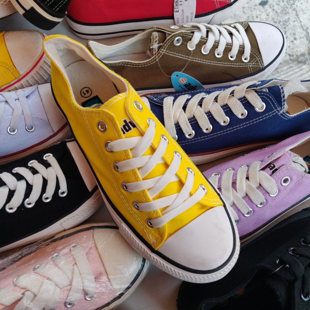 Advan Shoes Bright Lemon Yellow Sneakers (Category: Sneakers) located in Manila. Submitted by laneandgloriem (Listing ID 1315577686, Image 1). Description: Brand New. Boxed . 100% authentic. Photos are of the actual product. Product Insole Measurements: Size 41 - 25.5cm length; 8.5cm ball width.
