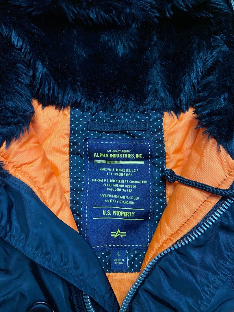 ALPHA INDUSTRIES N 3B SLIM FIT HERREN WINTER PARKA BOMBER OUTDOOR JACKET Size Small Medium 21x31 Men s Fashion Coats Jackets and Outerwear on Carousell