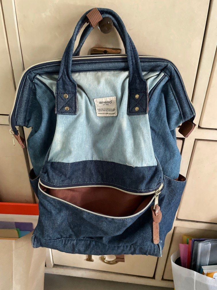 Anello Diaper bag denim ORIGINAL beli di takashimaya sgd 200