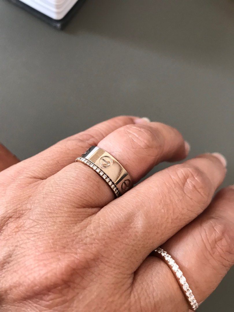 Auth Cartier love ring wG 54 thick Women s Fashion Jewelry Organizers Rings on Carousell