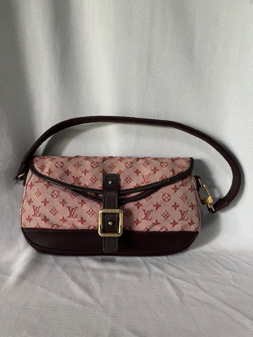 Authentic Louis Vuitton Monogram Marjorie Cerise Mini Lin (Category: Luxury Bags & Wallets) located in Trece Martires City. Submitted by imwelllovedvintage (Listing ID 1315575721, Image 1). Description: ❗️No return, no exchange unless proven fake by professional authenticators❗️ Authentic Louis Vuitton (LV) Mini Lin •pipings need replacement but not that noticeable •no tears on canvas •faded hardware •needs bag spa lang but still usable as is •fr
