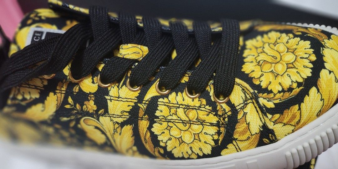 Versace sneakers yellow best sale