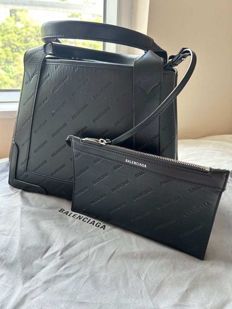 Balenciaga Allover Logo Embossed Tote Bag Carousell