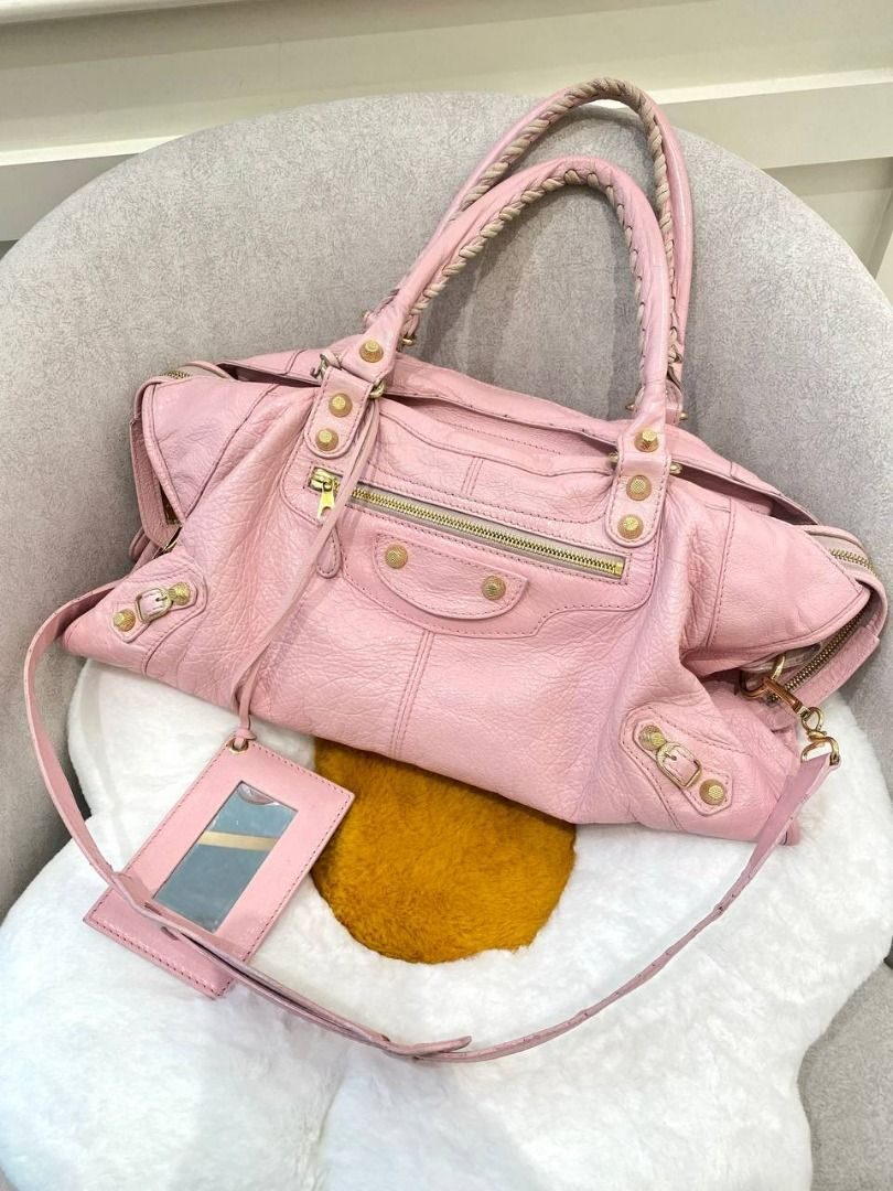 BALENCIAGA PART TIME PINK LEATHER HANDBAG