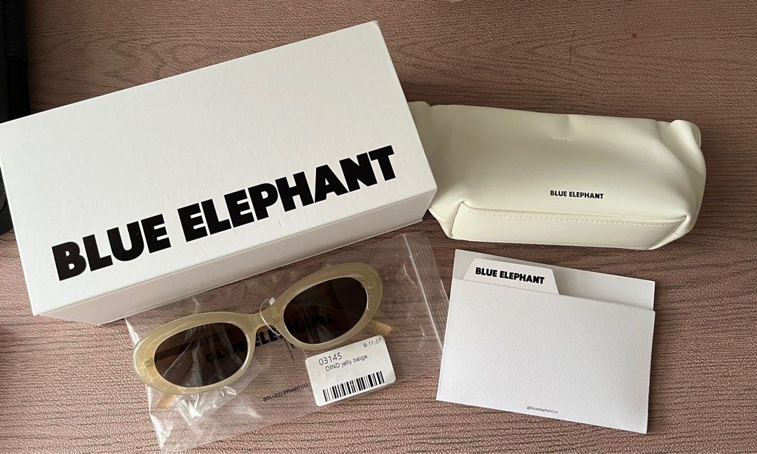 韓國Blue elephant DIND jelly beige 太陽眼鏡, 女裝, 手錶及