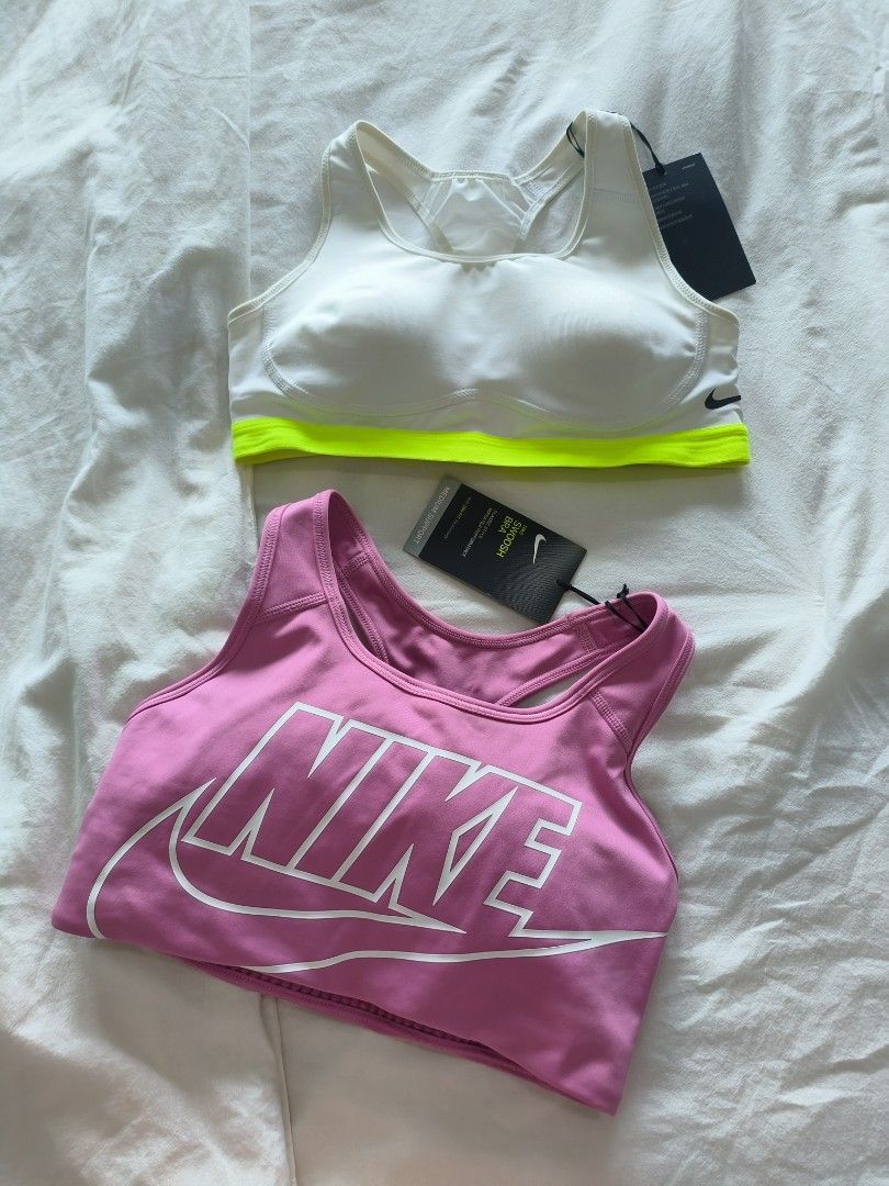 Neon yellow nike sports bra hot sale