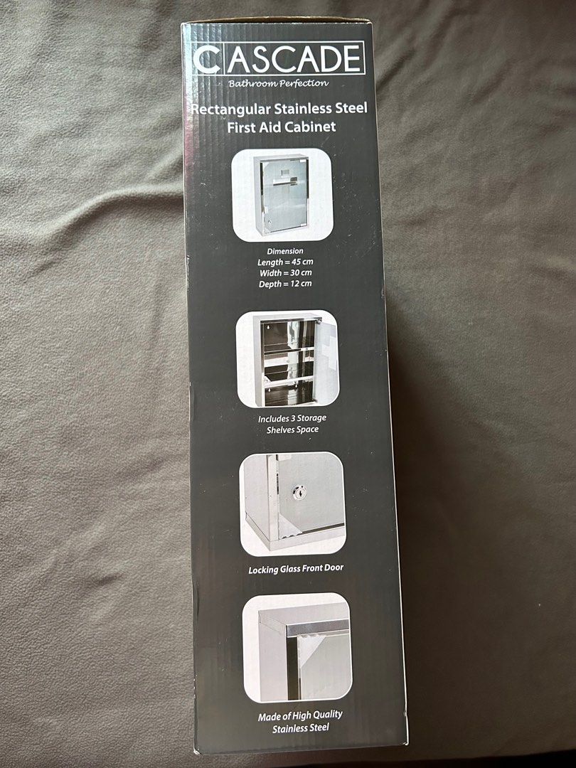 Cascade Rectangular Stainless Steel First Aid Cabinet (Category: Medical Supplies & Tools) located in Paranaque City. Submitted by lahlahpoh (Listing ID 1315558899, Image 2). Description: .