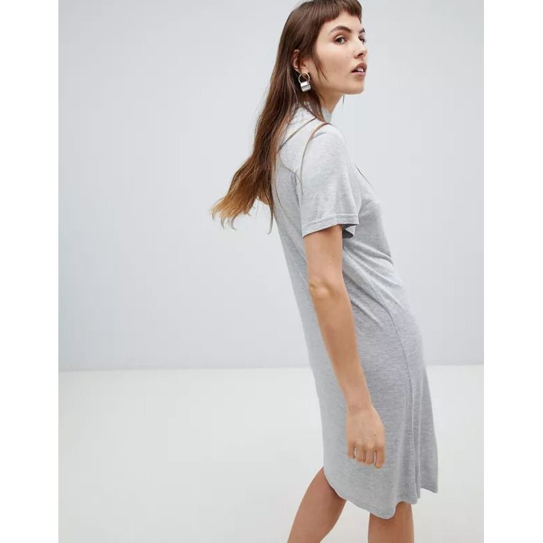 Cheap Monday Smash High Neck T shirt Dress in Sport Mel Women s Fashion Dresses Sets Dresses on Carousell
