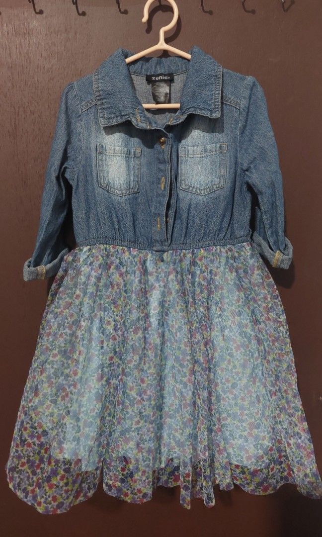 Denim Dress for Girls Zunie Babies Kids Babies Kids Fashion on Carousell