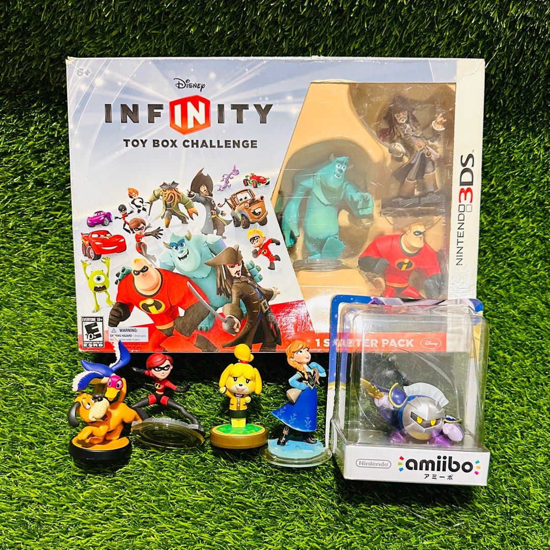 Disney Infinity Toy Box Challenge Starter Pack + 5 extra Amiibos (Category: Nintendo) located in Tagum. Submitted by zangcaesar (Listing ID 1315614240, Image 3). Description: 🎮 Disney Infinity Toy Box Challenge Starter Pack for Nintendo 3DS/2DS ➕5 extra Amiibos 🤝 Meet-up (Tagum, Panabo, or Davao) ✈️ If for delivery, fee is to be shouldered by the buyer.