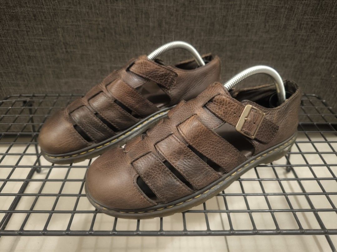 Dr Martens Fenton Dark Brown Leather Fisherman Sandals Closed Toe UK8 US9 EU42 Rare Item Welcome to COD Men s Fashion Footwear Flipflops and Slides on Carousell