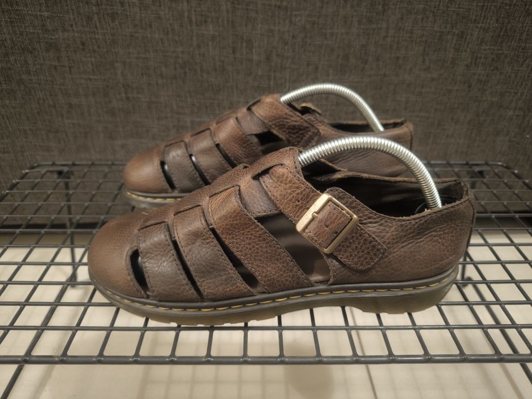Dr Martens Fenton Dark Brown Leather Fisherman Sandals Closed Toe UK8 US9 EU42 Rare Item Welcome to COD Men s Fashion Footwear Flipflops and Slides on Carousell