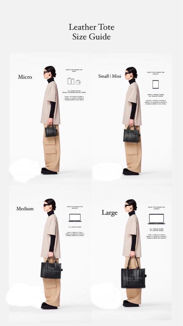 For Preorder Marc Jacobs The Leather Tote Bag Available in Micro Small Medium and Large Sizes Luxury Bags Wallets on Carousell