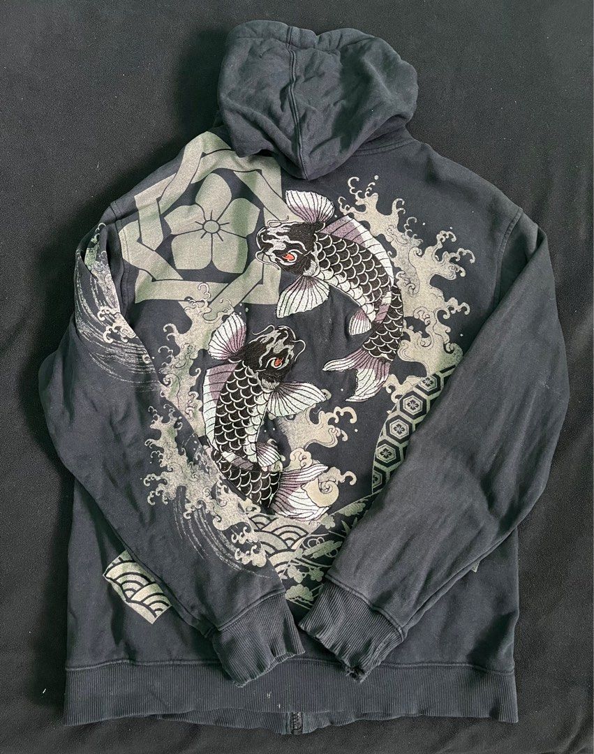Fugutaiten Sukajan Koi Hoodie SULAM Men s Fashion Coats Jackets and Outerwear on Carousell