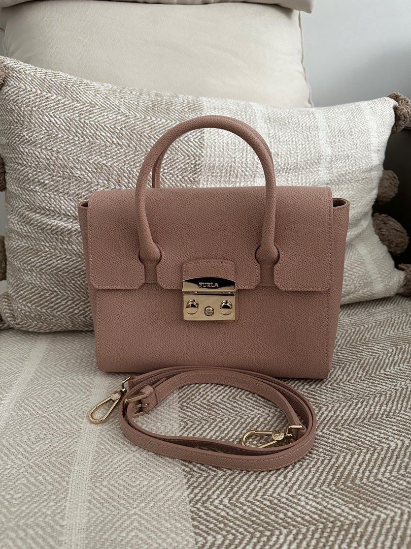 Authentic Furla Metropolis Small Satchel in Moonstone Women s Fashion Bags Wallets Cross body Bags on Carousell
