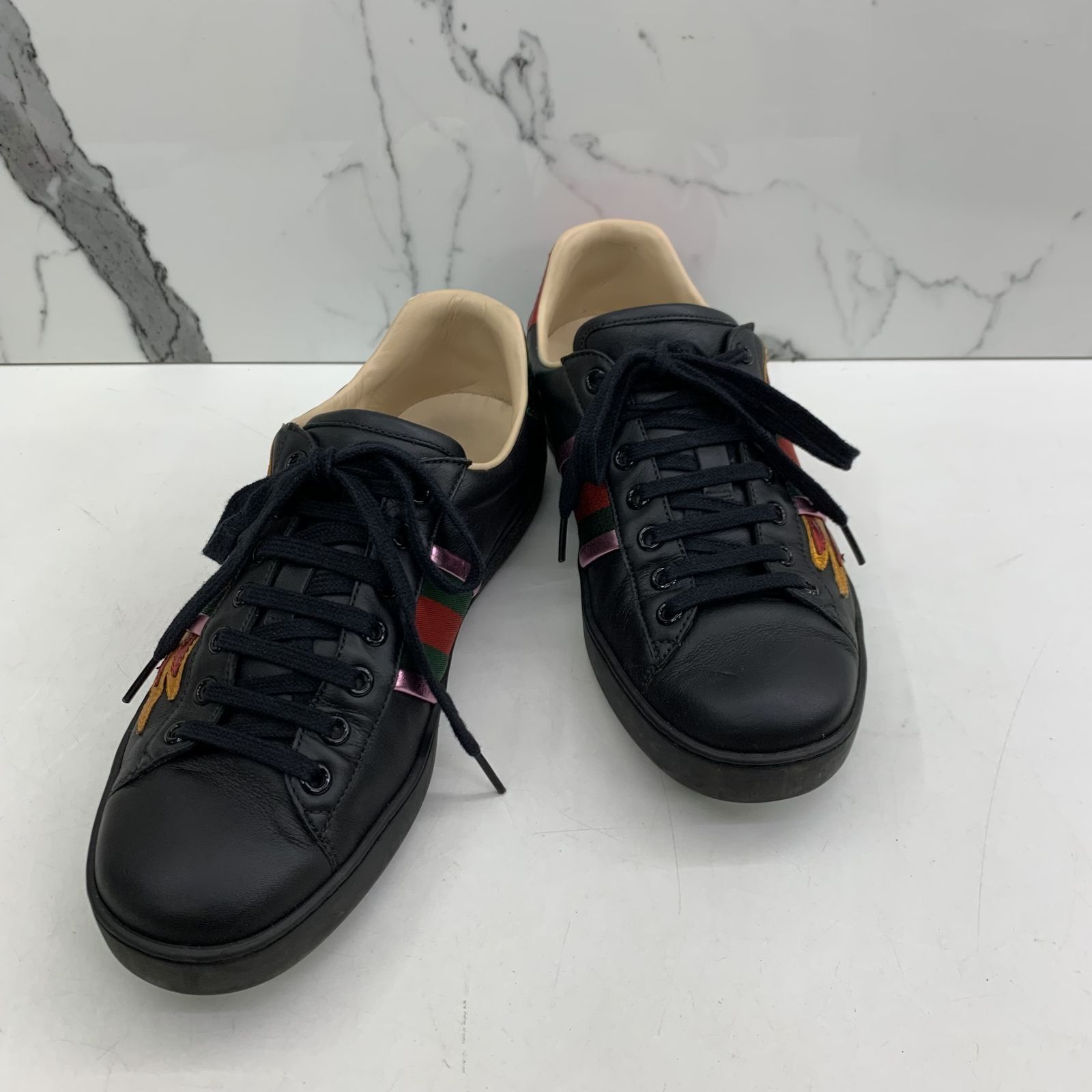 Gucci Shoes Gucci Ace Flame Black Gucci Flame Shoes Black Discount
